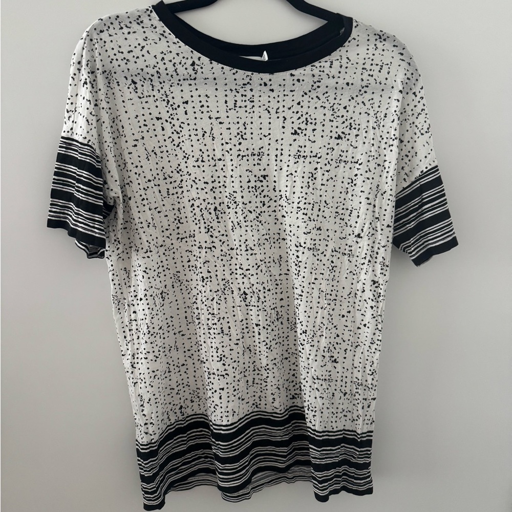 Vince Black and White Patterned Shirt